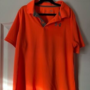 Under Armour Boys L Vibrant Orange Polo
